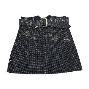 *Never Worn* black on black rhinestone skirt with belt!